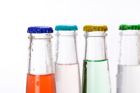 bottles with tasty drink