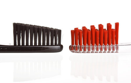 Tooth brushes isolated on white