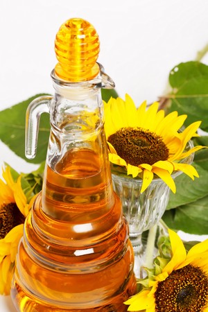 sunflower oil の写真素材