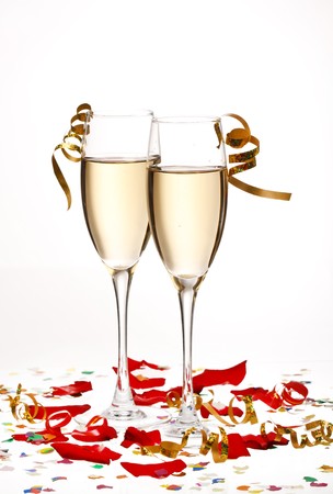 flutes of champagneの写真素材