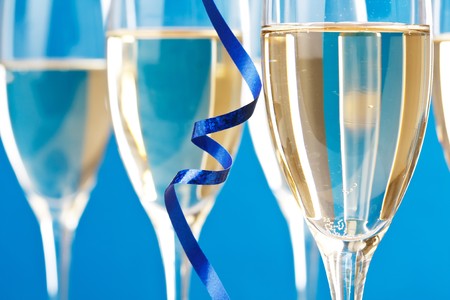 flutes of champagne の写真素材