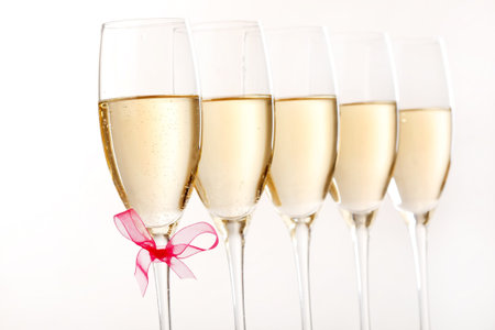 flutes of champagne の写真素材