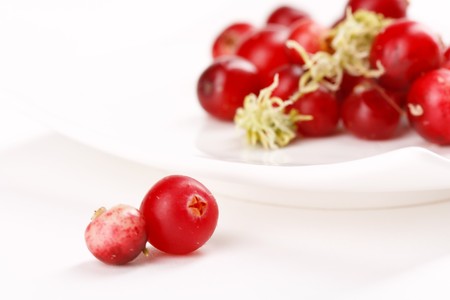 Fresh red cranberries の写真素材
