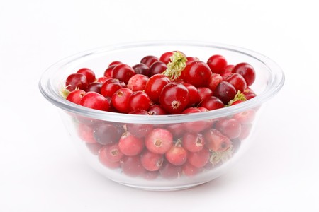 Fresh red cranberries の写真素材