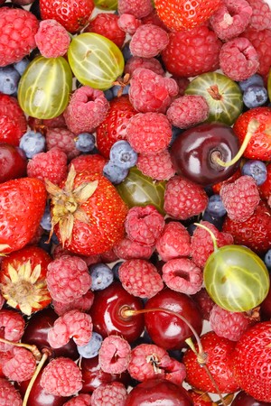different kinds of berriesの写真素材