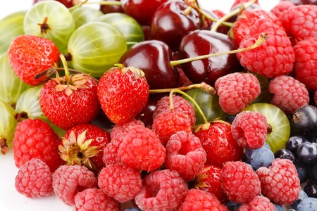 different kinds of berries の写真素材