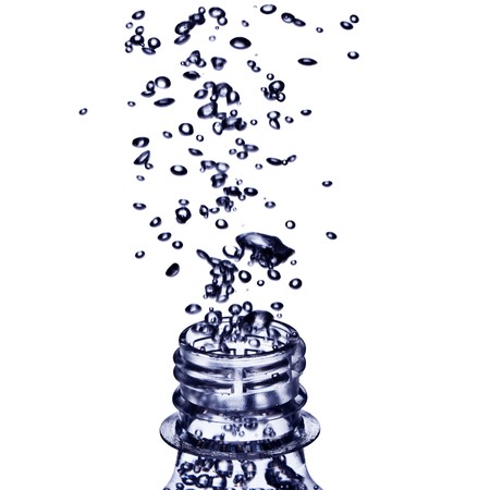 bottle with waterの写真素材