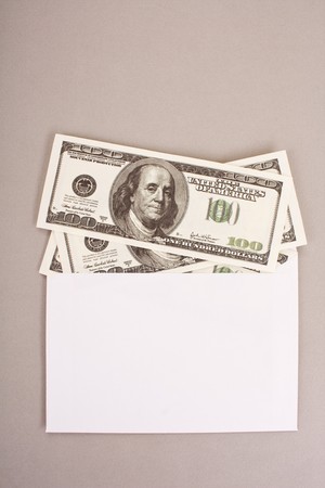 dollars in the envelope の写真素材