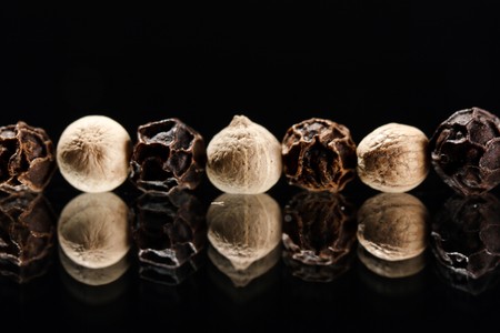 black and white pepperの写真素材