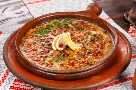 Zander with dressing の写真素材