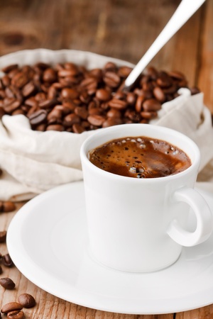 coffee on the table の写真素材
