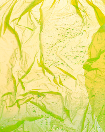 Water drops on a plastic 
