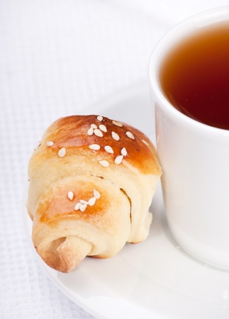 Morning tea with bunの写真素材