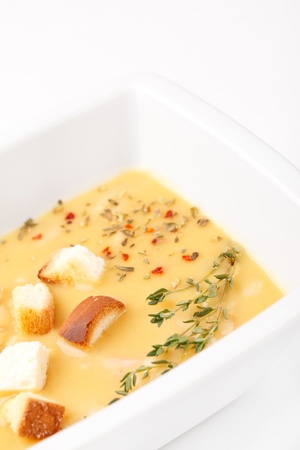 Soup with Croutons の写真素材