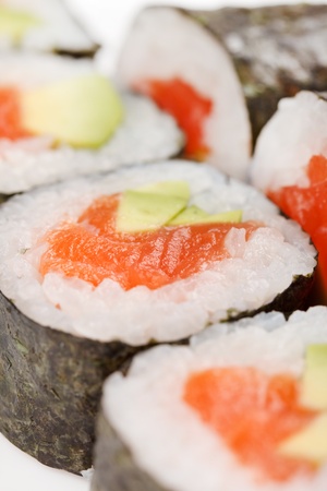sushi on the whiteの写真素材
