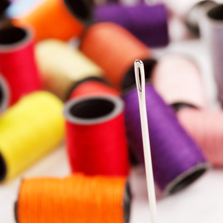 bobbins of lurex thread