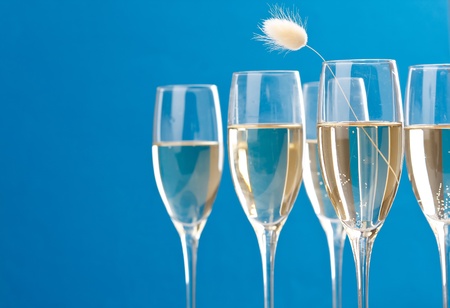 flutes of champagne の写真素材