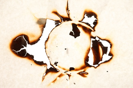 Burn hole in  paper の写真素材