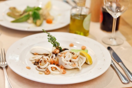 Seafood saladの写真素材