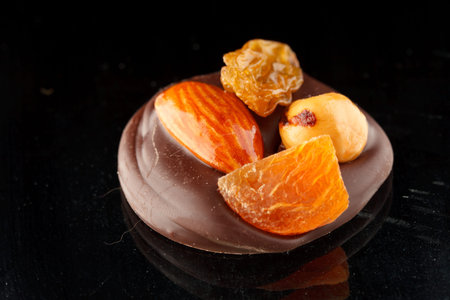 chocolate sweets with nuts 