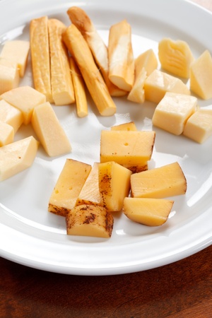 plate of cheeseの写真素材