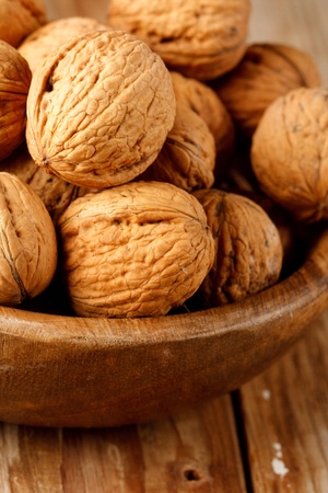walnuts in the dishの写真素材