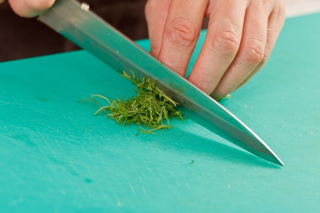 Chef preparing food の写真素材