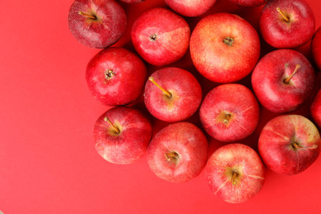 background with fresh red apples