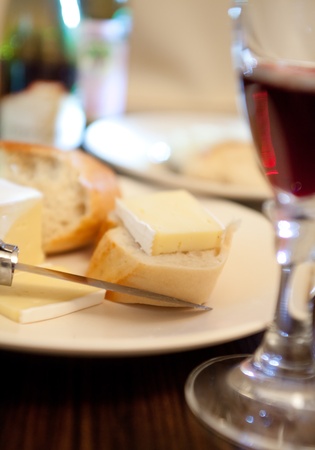 wine and cheeseの写真素材