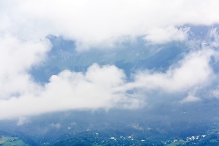 Mountains in cloudsの写真素材