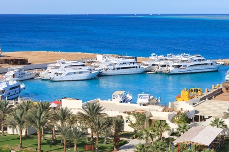 yacht near hotelの写真素材