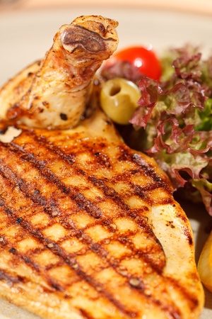 chicken with vegetablesの写真素材