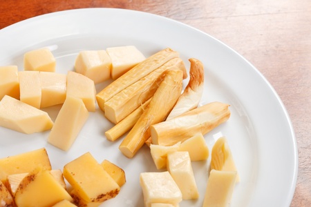 plate of cheeseの写真素材