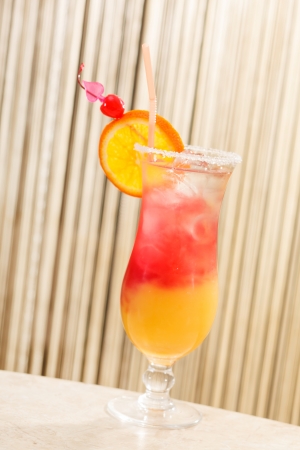 cocktail with orangeの写真素材