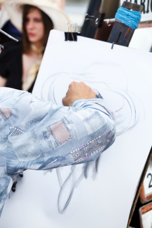 A street painter のeditorial素材