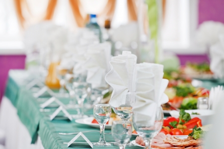 Wedding table setting の写真素材