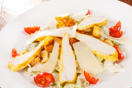 Chicken Caesar saladの写真素材