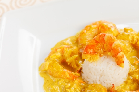 rice with shrimpsの写真素材