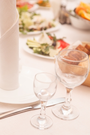 food at a wedding partyの写真素材