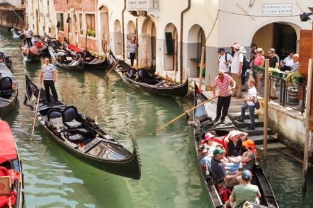 gondolas in Veniceのeditorial素材