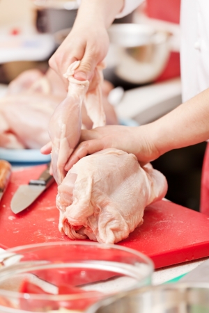 Chef preparing food の写真素材