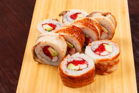 sushi with eelの写真素材