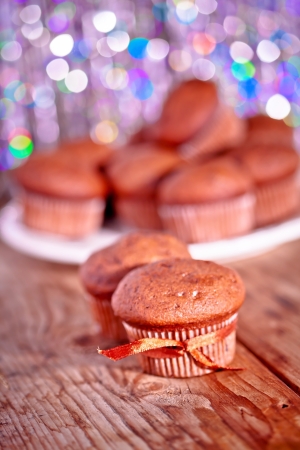 chocolate cupcakesの写真素材