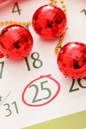 Christmas calendar pageの写真素材