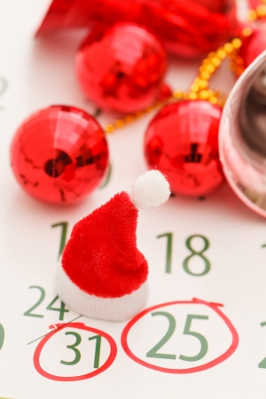 Christmas calendar pageの写真素材