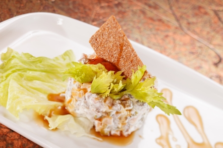 salad with mayonnaiseの写真素材