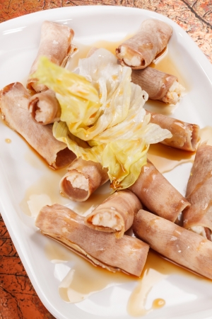 appetizer from beef tongueの写真素材