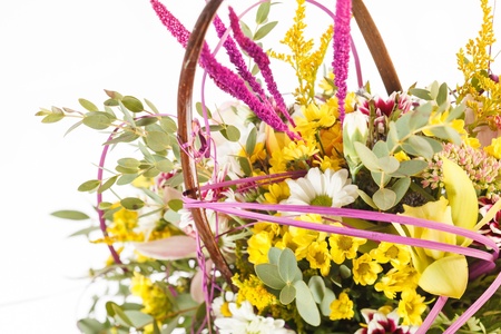 nice flowers in the basketの写真素材