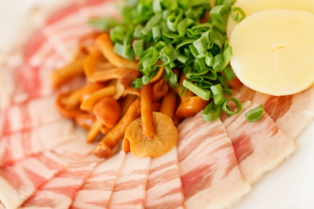 appetizer with mushroomの写真素材