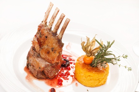 Roasted Lamb Chopsの写真素材